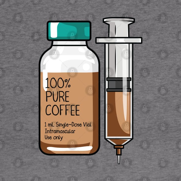 100% Pure Coffee Injection for medical and nursing students, nurses, doctors, and health workers who are coffee lovers by spacedowl